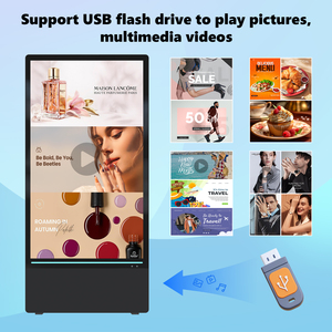 MWE Local Stock Semi-extérieur 43 pouces <span class=keywords><strong>Lcd</strong></span> <span class=keywords><strong>Digital</strong></span> Signage Ip55 1080P Publicité Machine Menu Amovible CMS Media Playback - Product Image 2