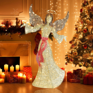 Lumières décoratives d'ange lumineux marron pour la décoration intérieure de Noël - Product Image 3