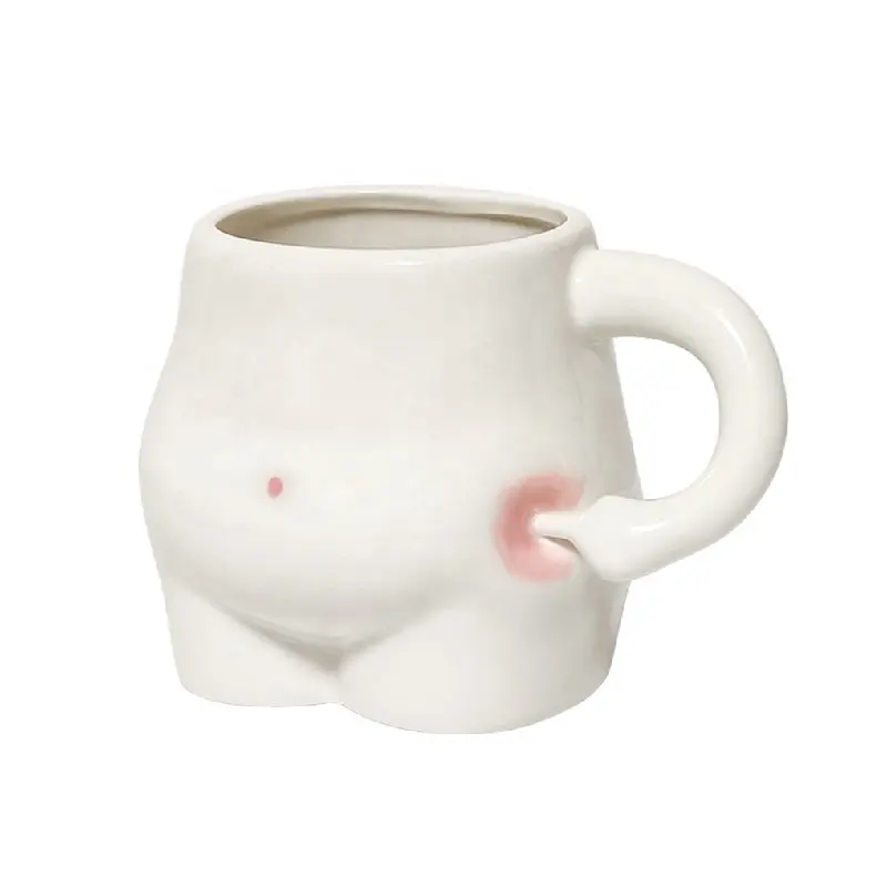 Ins Nordic Coffee Mugs Custom Logo Printed Funny Coffee Mugs Ceramic Porcelain Funny Creativity Body Belly Mugs