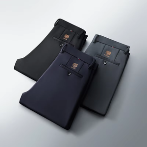 <span class=keywords><strong>Pantalon</strong></span> habillé décontracté pour homme, coupe droite, taille haute, infroissable, coupe classique, vente en gros 2026 - Product Image 4