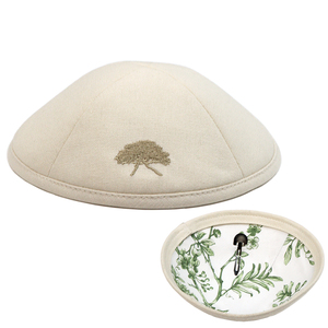 <span class=keywords><strong>Kippa</strong></span> juive en lin brodée <span class=keywords><strong>Kippa</strong></span> avec impression de logo personnalisé - Product Image 2