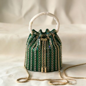 2026 Shenglu Fashion Strip Diamond Inlaid Rhinestone Bucket Women's Handbag <strong>Sparkling</strong> Tassel Diamond Tas Shoulder Crossbody <strong>Bags</strong> - Product Image 2