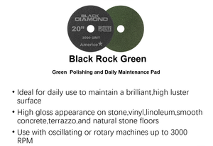 Pad per Lucidatura in Poliestere Verde Diamante Nero per Manutenzione Quotidiana <span class=keywords><strong>Americo</strong></span>, per Pavimenti in Granito, Marmo e PVC, Utilizzabile con Lavatrice - Product Image 6