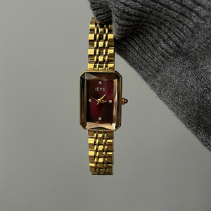 Elegante Reloj Retro para Mujer con Correa de Acero Inoxidable, Cronógrafo, Caja de Aleación, Cierre de Broche, Brazalete de Cadena de Alta Gama - Product Image 5