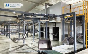 Ligne de revêtement en poudre automatique à production rapide avec convoyeur à chaîne suspendu continu pour mobilier métallique d'extérieur - Product Image 2
