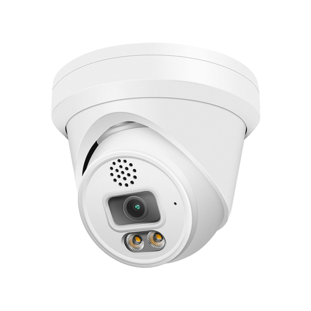 HIK Compatible Security CCTV H.265 OEM 4MP Competitive Price Two Way Audio Full Metal Dual Light Turret POE Ip Network Camera