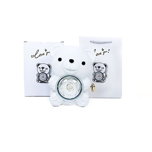 Nuevo joyero de rosa de oso giratorio BEBEAR caja de regalo de flores preservadas anillo de Rosa giratorio collar San Valentín 2025 Set - Product Image 6