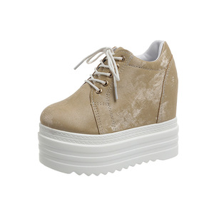 Nouvelle Collection Automne – Ballerines compensées à lacets pour femme, semelle épaisse, plateforme tendance, grandes tailles, chaussures basses à la cheville - Product Image 6