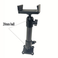 Bras de montage en aluminium Bulletpoint Double embout de prise de 20mm Compatible avec les smartphones iPhone et Android
