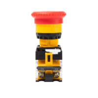 Commutateur de verrouillage à bouton-poussoir électronique momentané IP67 5V/12V étanche industriel LA38-201 avec conception à tête de champignon de 22mm