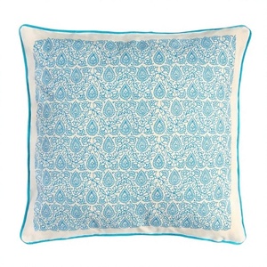 Luxury Home <b>Decorative</b> Square Cushion Cover 100% Cotton Durable Comfortable Solid Pattern Block Printed All-Season Customizable - Product Image 1