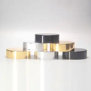 화장용 단지 알루미늄 나사 모자 40mm 45mm 48mm 53mm 58mm 화장용 단지 로즈 금 모자 둥근 플라스틱 나사 모자