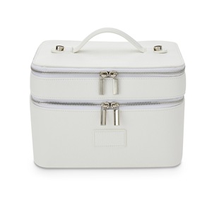 High Quality Soft Durable Waterproof Leather Eco-Friendly Large Cosmetic Case Custom Double Layer Travel <strong>Makeup</strong> Bag Beauty <strong>Box</strong> - Product Image 5