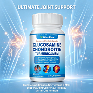 Capsules Wins Town Glucosamine Chondroïtine MSM pour la santé et le confort des articulations des adultes, complément alimentaire, flacon de capsules - Product Image 3