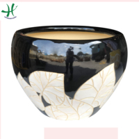 Lot de 3 pots de fleurs en céramique légers et écologiques pour fleurs artificielles, décoration intérieure, style contemporain, utilisation au sol