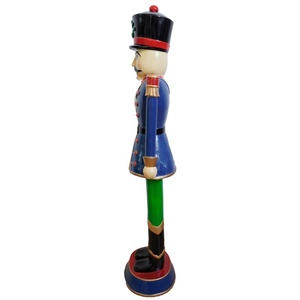 Décoration de Noël en gros, bleu et vert, éclairage LED, grande taille, décoration extérieure, statue de <span class=keywords><strong>casse</strong></span>-<span class=keywords><strong>noisette</strong></span> de Noël en résine - Product Image 4