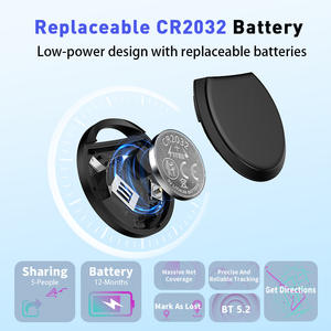 Traceur GPS intelligent double système certifié MFi Google, mini localisateur <span class=keywords><strong>de</strong></span> clés avec buzzer intégré, <span class=keywords><strong>partage</strong></span> multi-utilisateurs, garantie 1 an - Product Image 3