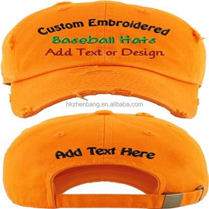 ZZB Gorra de Béisbol Vintage de 6 Paneles sin Estructura, Bordada, Personalizada, Estilo Desgastado, al por Mayor - Product Image 1