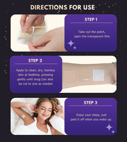 Patch transdermique de soutien au sommeil, à base de plantes naturelles, à libération lente, améliore l'insomnie, calme les nerfs, soulage les réveils nocturnes, sûr