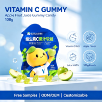 EJOUA Vitamine C Appelsap Gummies 108g Zakje 60% Fruitsuiker Individueel verpakt Cartoon Vorm Kindersnack
