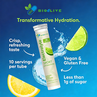 Comprimés effervescents électrolytiques saveur citron et citron vert, boisson énergétique d'hydratation sportive, supplément portable, vente en gros OEM