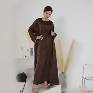 Customized <strong>Abaya</strong> Manufacturer Low Minimum <strong>Order</strong> Quantity Dubai <strong>Abaya</strong> Design Islamic Clothing Cardigan <strong>Abaya</strong> and 2-piece - Product Image 4
