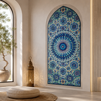 Mosaïque murale en verre artisanal pour mosquée, carreaux décoratifs modernes, adaptés aux intérieurs, salon, cuisine, salle de bain