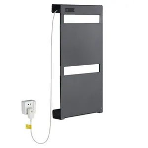 fashion hot sale black aluminum alloy towel warmer electricity for hotel bathroom rust prevention Corrosion resistance