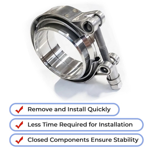 Kinglin Custom 5 Inch Adjustable Width 304 316 Stainless Steel Quick Release V Band Exhaust Bolt <strong>Hose</strong> Clamp - Product Image 3