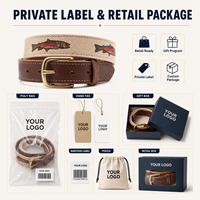 Bas quantité minimale de commande Usine Conception Personnalisée de Haute Qualité Mode en Cuir Véritable Hommes Golf Casual Ceinture Brodée avec Boucle Cooper