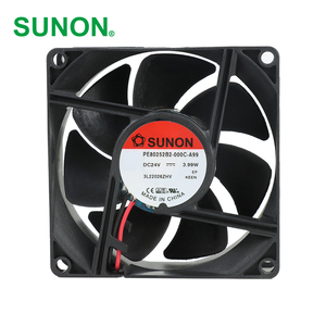 Ventilateur de refroidissement axial SUNON PE80252B2-000C-A99 électrique OEM 80x80x25mm 24VDC 166mA 3.99W 4500RPM 57CFM à roulement à billes pour armoire et onduleur - Product Image 1
