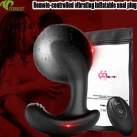 Drahtloser, ferngesteuerter, vibrierender, aufblasbarer Analplug aus Silikon für Männer und Frauen – Analperlen-Buttplug
