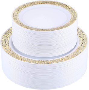 Unbreakable Disposable Plastic Plates for Party Dinnerware plastic plates