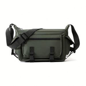 New Fashion Men's Letter Pattern High Quality Lightweight Water-Resistant PU Crossbody <b>Backpack</b> <b>Large</b> Capacity Daily Use All - Product Image 3