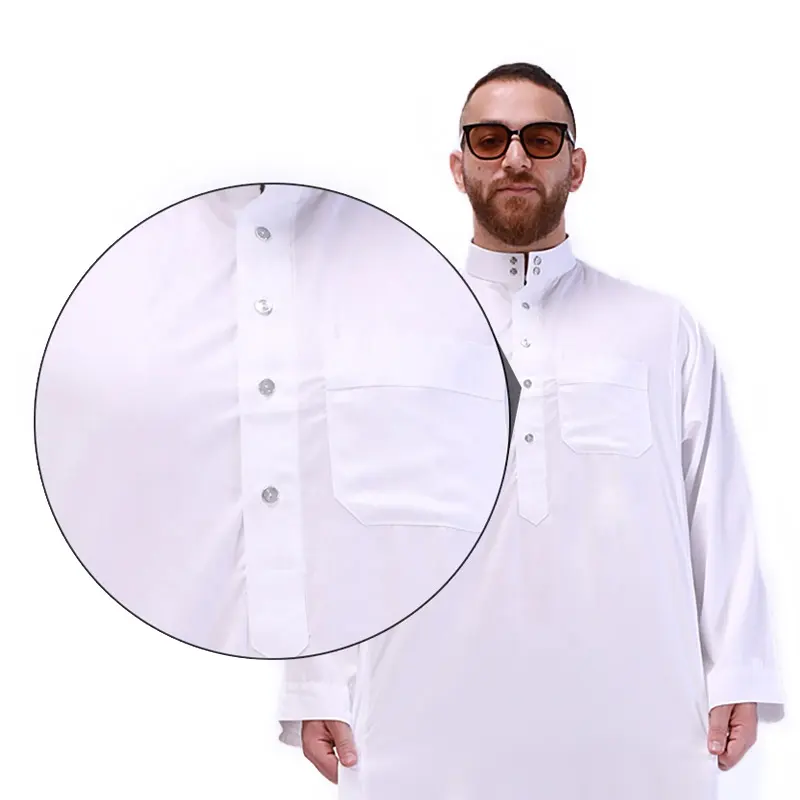 Arap erkekler beyaz elbise juarab Thobe Thoube Thawb kandora daffah