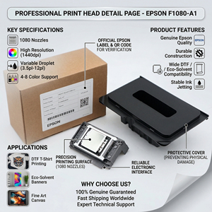 หัวพิมพ์ DX11 F1080-A1 XP600แท้สำหรับ <span class=keywords><strong>Epson</strong></span> XP 600 <span class=keywords><strong>A3</strong></span> dtf/eco/ เครื่องพิมพ์อิงค์เจ็ท UV 100% ญี่ปุ่น - Product Image 2