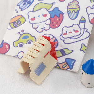 <span class=keywords><strong>Budapest</strong></span> rojo blanco pequeño cuento de hadas casa rayas pelo garra acetato hoja infantil lindo pelo garra Color a juego Clip de agarre - Product Image 3