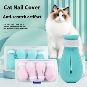 Penutup kaki hewan peliharaan, penutup pelindung kuku kucing Anti gores Modern untuk kucing anjing anak kucing - Product Image 1