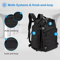 Sac à dos tactique de sport décontracté pour homme Sac pour ordinateur portable de grande capacité avec cadre externe étanche