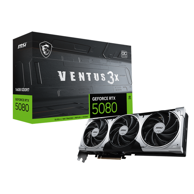 For MSI 2025 New Release GeForce RTX 5080 16G VENTUS 3X OC PLUS Gaming PC Video Card with Fan Cooler RTX 5080 Video Cards