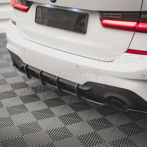Difusor de Parachoques Trasero Negro Brillante para BMW Serie 3 G20 320i 325i 330i 2019+, Protector de Parachoques Trasero con Alerón - Product Image 5
