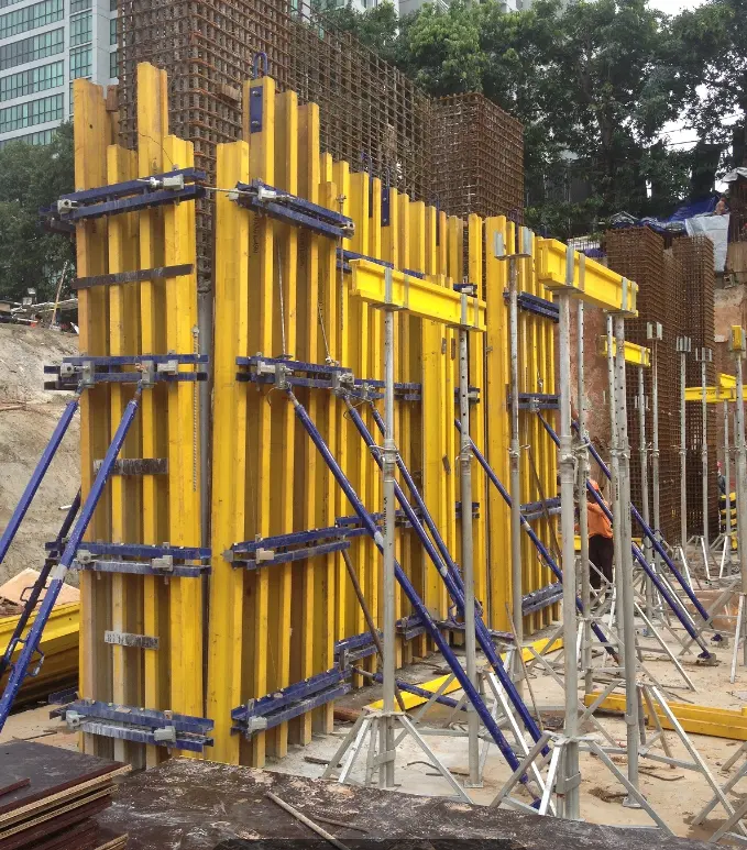 H20 tường thép dầm hình thành hệ thống ván khuôn kim loại cho cột xây dựng