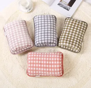 Lesheros New Design 1350ml Plaid Pattern Rechargeable Electric Hot Water Bag Hand Warmer