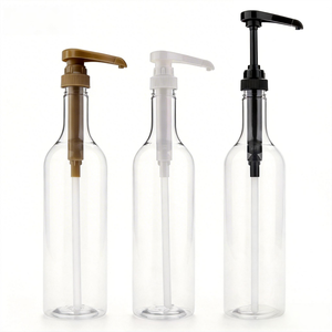 Bouteille vide de 750 ml avec pompe pour sirop aromatisé <span class=keywords><strong>vanille</strong></span> café-lait, vodka, rhum, whisky, <span class=keywords><strong>liqueur</strong></span>, cocktails, boissons mélangées, emballage de sirop - Product Image 4