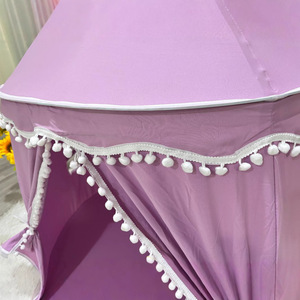 Carpa de juegos infantil para interiores, de tela morada, castillo de princesa, casa de juegos para niños de 2 a 4 años, juguete unisex - Product Image 2