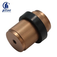 KESAF – Butée de porte cannelée de luxe en acier inoxydable 304 massif, couleur or rose, pour salle de bain et décoration intérieure