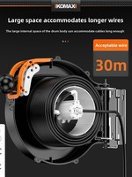 Enrouleur de câble électrique pour batterie électronique, enrouleur de tuyau rétractable automatique, enrouleur de câble à âme en cuivre, outil pour câble de norme nationale