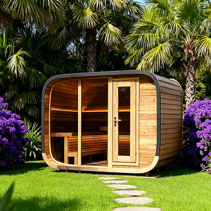 Sauna extérieur écologique en forme de cube pour le yoga et le bien-être, cabine de sauna en bois préfabriquée pour jardin, <span class=keywords><strong>spa</strong></span> de luxe à domicile - Product Image 6