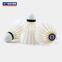 Volants de badminton en plumes de canard Victor Champion NO.1 approuvés BWF, poids 5g, lot de 12