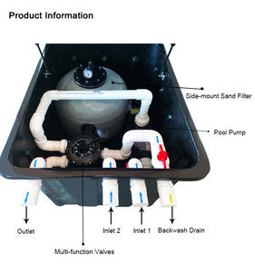 <span class=keywords><strong>Filtre</strong></span> à <span class=keywords><strong>sable</strong></span> en fibre de verre intégré tout-en-un Chlorinateur combiné pour piscines Spas Système de filtration de <span class=keywords><strong>piscine</strong></span> sans effort - Product Image 5